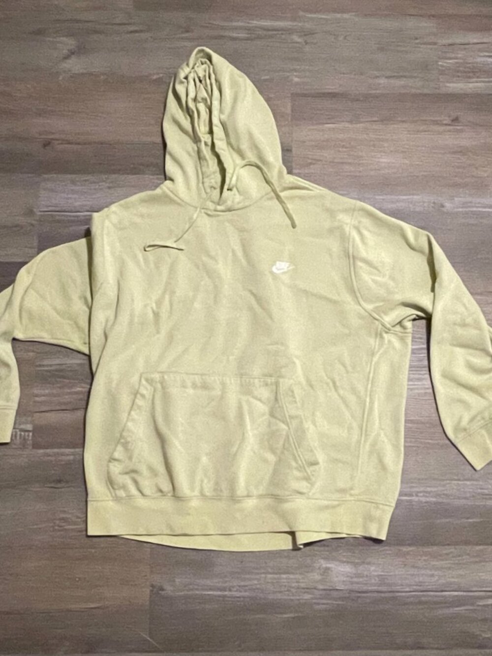 Nike Sportswear Club Fleece Mens Pullover Hoodie Size XXL Neon Yellow Hoodie